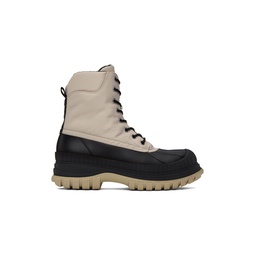 Beige   Black Outdoor Boots 232144F114024