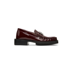 Burgundy Butterfly Loafers 232144F121009