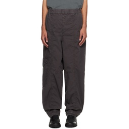 Gray Embroidered Lounge Pants 232144M190003