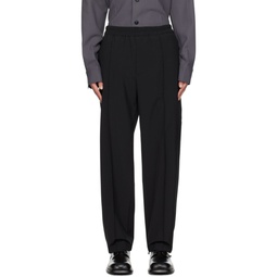 Black Tailored Trousers 232144M191005