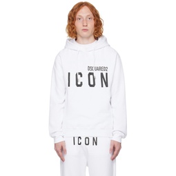 White Be Icon Hoodie 232148M202003