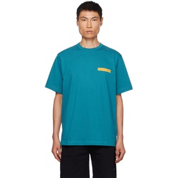 Blue Printed T Shirt 232154M213023