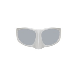 SSENSE Exclusive Silver The Mask Sunglasses 232164M134008
