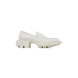 White Reel Loafers 232167M231004