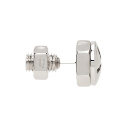 Silver Oversize Nuts   Bolts Single Earring 232168F022010