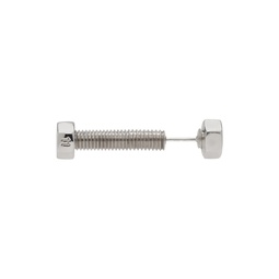 Silver Bolt   Nut Screw Single Earring 232168F022016