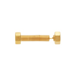 Gold Nuts   Bolts Single Earring 232168F022017