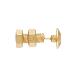 Gold Nuts   Bolts Single Earring 232168F022019