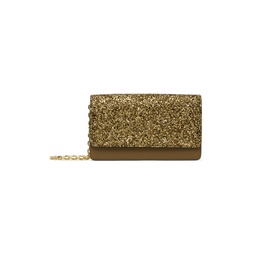 Gold Glitter Chain Wallet Bag 232168F048106