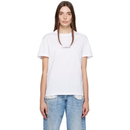 White Embroidered T Shirt 232168F110000
