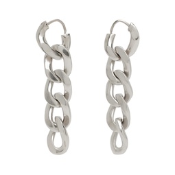 Silver Curb Link Earrings 232168M144007