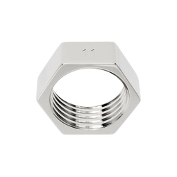 Silver Nut Wide Ring 232168M147012
