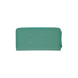 Green Four Stitches Wallet 232168M164011