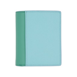 Blue   Green Four Stitches Wallet 232168M164086
