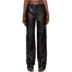 Black Fly Leather Pants 232187F069007