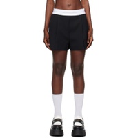 Black Pleated Shorts 232187F088010