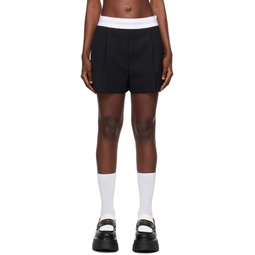 Black Pleated Shorts 232187F088010