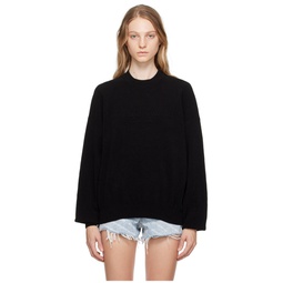 Black Embossed Sweater 232187F098004