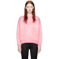 Pink Embossed Sweater 232187F098006