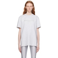 Gray Glitter T Shirt 232187F110003