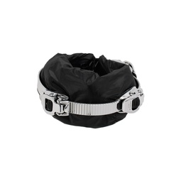 Silver   Black Shiny Micro Bag Bracelet 232187M142013