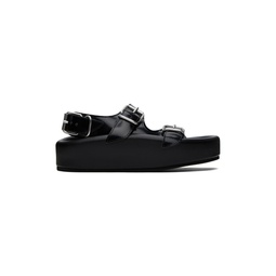 Black Sunken Footbed Sandals 232188F124003