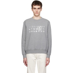 Gray Printed Sweatshirt 232188M204020