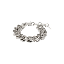 Silver Monogram Chain Link Bracelet 232190F020012