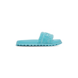 Blue The Terry Slide Sandals 232190F124006