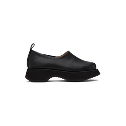 Black Platform Clean Loafers 232191F121000