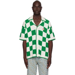 White   Green Scuba Shirt 232195M192018