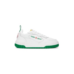 White   Green The Court Sneakers 232195M237002