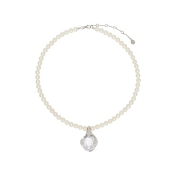 White Mystic Pearl Necklace 232201M145004