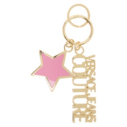 Pink   Gold Stars Keychain 232202F025002