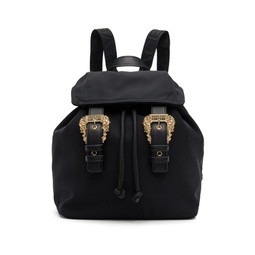 Black Pin Buckle Backpack 232202F042000