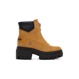 Tan Everleigh Front Zip Boots 232210F113008