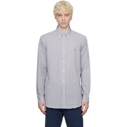 White   Gray Classic Fit Shirt 232213M192039