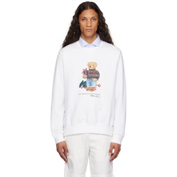 White Polo Bear Sweatshirt 232213M201015