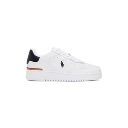 White Leather Masters Court Sneakers 232213M237010