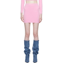 Pink Bonded Miniskirt 232214F090008