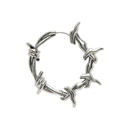 Silver Half Thorn Single Earring 232216M144001
