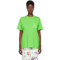 Green Pocket T Shirt 232219F110008