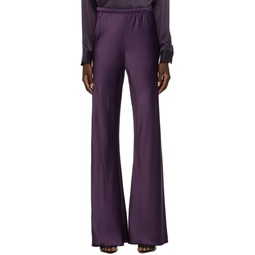 Purple Bias Cut Lounge Pants 232223F055004