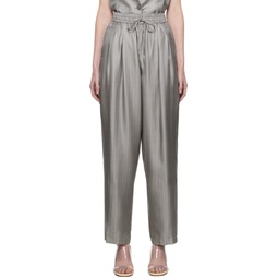 Gray Slouch Trousers 232223F087000