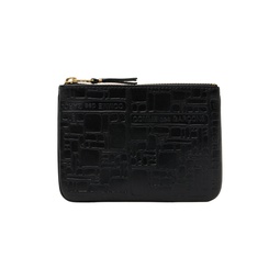 Black Embossed Pouch 232230M171002