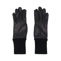 Black Runway Short Ribcuff Gloves 232232F012010
