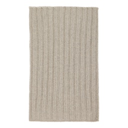 Off White Ribbed Scarf 232232F028005