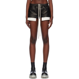 Black Fog Leather Shorts 232232F088032