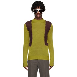 Green   Purple Harness Sweater 232232M201040
