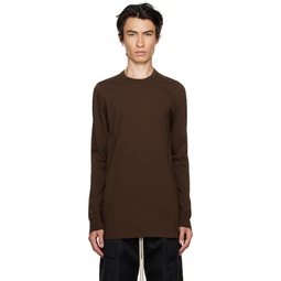 Brown Level Long Sleeve T Shirt 232232M213070